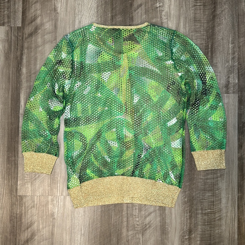 Escada Mesh Button Down Top - Medium - image 2